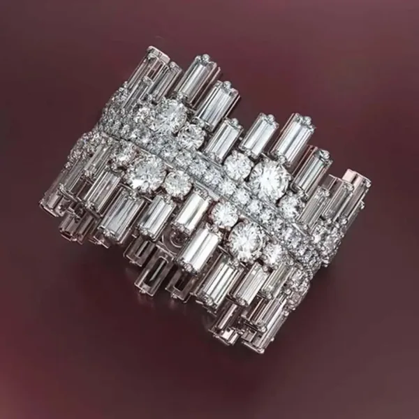 White Zircon Band Ring