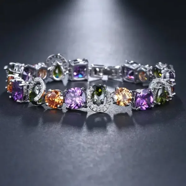 multi color CZ bracelet