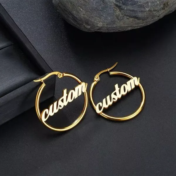 round customized earrings